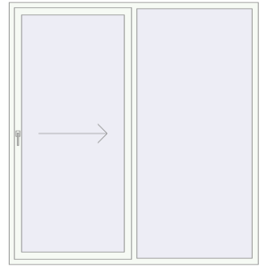 Buy Sliding patio doors 2000x2100 mm REHAU GENEO HST RAL 9016 Traffic white two-sided