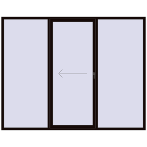 Buy Sliding patio doors 2800x2200 mm PATIO DOOR REHAU SYNEGO BLACK_BROWN two-sided