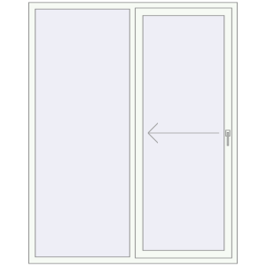 Zamów teraz Przesuwane drzwi tarasowe 1600x2000 mm REHAU SYNEGO SLIDE RAL 9016 Traffic white dwustronny