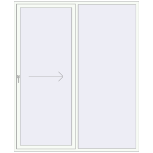 Buy Sliding patio doors 2000x2400 mm REHAU GENEO HST RAL 9016 Traffic white two-sided