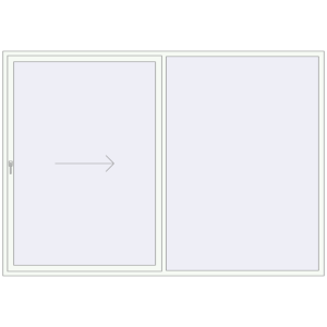 Buy Sliding patio doors 3000x2100 mm PATIO DOOR REHAU BRILLANT DESIGN RAL 9016 Traffic white two-sided