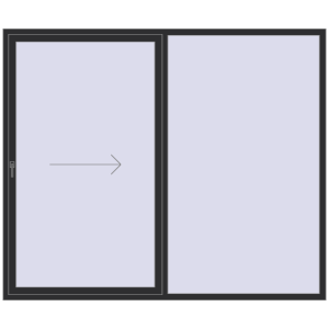 Buy Sliding patio doors 2500x2100 mm PATIO DOOR REHAU BRILLANT DESIGN ANTHRACITE_GREY_GLATT two-sided