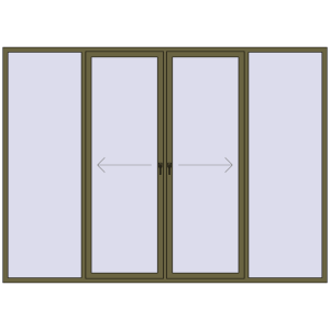 Buy Sliding patio doors 3300x2400 mm PATIO DOOR REHAU SYNEGO QUARTZ_GREY two-sided