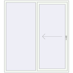 Buy Sliding patio doors 1800x2000 mm PATIO DOOR REHAU BRILLANT DESIGN RAL 9016 Traffic white two-sided