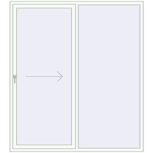 Buy Sliding patio doors 2000x2250 mm PATIO DOOR REHAU BRILLANT DESIGN RAL 9016 Traffic white two-sided