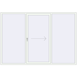 Buy Sliding patio doors 2750x1900 mm PATIO DOOR REHAU BRILLANT DESIGN RAL 9016 Traffic white two-sided