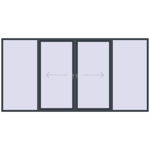 Buy Sliding patio doors 4000x2000 mm PATIO DOOR REHAU SYNEGO ANTHRACITE_GREY_STRUKTURAL two-sided