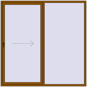Buy Sliding patio doors 2200x2200 mm REHAU SYNEGO SLIDE GOLDEN OAK two-sided