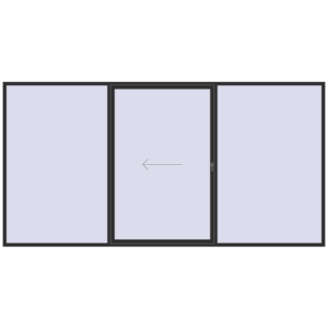 Buy Sliding patio doors 4500x2300 mm PATIO DOOR REHAU SYNEGO ANTHRACITE_GREY_GLATT two-sided