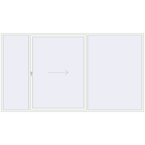 Buy Sliding patio doors 4000x2200 mm PATIO DOOR REHAU SYNEGO RAL 9016 Traffic white two-sided