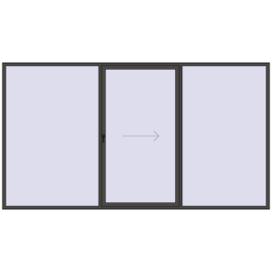 Buy Sliding patio doors 4000x2200 mm PATIO DOOR REHAU BRILLANT DESIGN BASALT_GREY two-sided