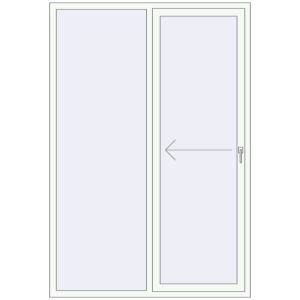 Buy Sliding patio doors 1500x2200 mm REHAU SYNEGO SLIDE GOLDEN OAK external