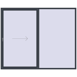 Buy Sliding patio doors 2700x2200 mm PATIO DOOR REHAU BRILLANT DESIGN ANTHRACITE_GREY_STRUKTURAL two-sided