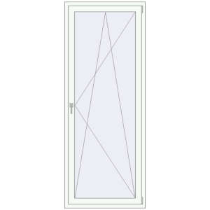 Buy Balcony doors 900x2300 mm BALCONY DOOR REHAU EURO 60 RAL 9016 Traffic white two-sided