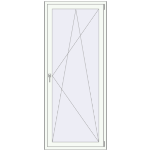 Buy Balcony doors 900x2150 mm BALCONY DOOR REHAU SYNEGO RAL 9016 Traffic white two-sided