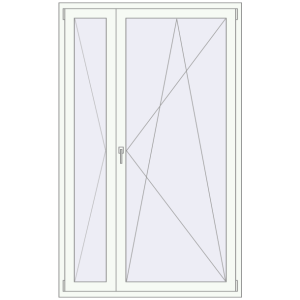 Buy Balcony doors 1310x2110 mm BALCONY DOOR REHAU SYNEGO RAL 9016 Traffic white two-sided