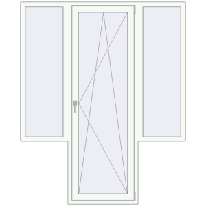 Buy Balcony doors 1740x2130 mm BALCONY DOOR REHAU SYNEGO RAL 9016 Traffic white two-sided