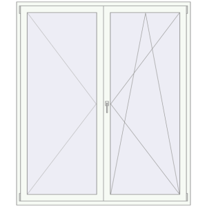 Buy Balcony doors 1800x2100 mm BALCONY DOOR REHAU EURO 70 RAL 9016 Traffic white two-sided