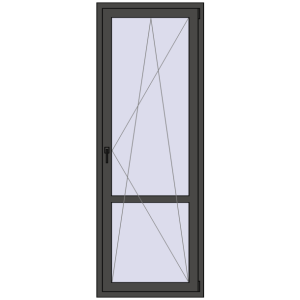 Buy Balcony doors 800x2200 mm BALCONY DOOR REHAU SYNEGO BASALT_GREY two-sided