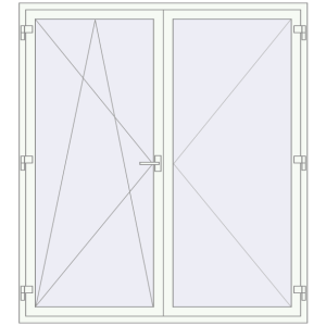Zamów teraz Drzwi balkonowe 1800x2000 mm BALCONY DOOR REHAU EURO 70 RAL 9016 Traffic white dwustronny
