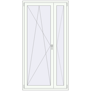 Buy Balcony doors 1080x2095 mm BALCONY DOOR REHAU EURO 70 RAL 9016 Traffic white two-sided