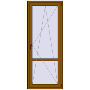 Buy Balcony doors 800x2000 mm BALCONY DOOR REHAU SYNEGO GOLDEN OAK two-sided