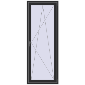 Buy Balcony doors 800x2100 mm BALCONY DOOR REHAU EURO 70 BLACK_STRUCTURAL two-sided