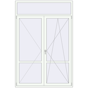 Buy Balcony doors 1600x2400 mm BALCONY DOOR REHAU EURO 70 RAL 9016 Traffic white two-sided