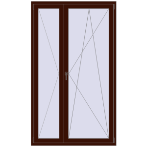 Buy Balcony doors 1300x2200 mm BALCONY DOOR REHAU SYNEGO BLACK_CHERRY two-sided