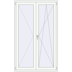 Buy Balcony doors 1200x2000 mm BALCONY DOOR REHAU EURO 70 ANTHRACITE_GREY_GLATT external