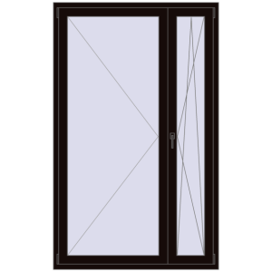 Zamów teraz Drzwi balkonowe 1300x2100 mm BALCONY DOOR REHAU SYNEGO BLACK_BROWN dwustronny