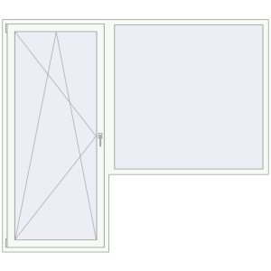Buy Balcony doors 2400x2100 mm BALCONY DOOR REHAU EURO 70 RAL 9016 Traffic white two-sided