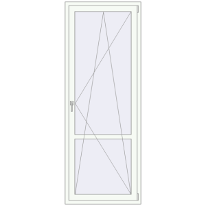 Buy Balcony doors 850x2300 mm BALCONY DOOR REHAU EURO 70 RAL 9016 Traffic white two-sided