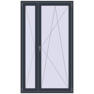 Buy Balcony doors 1200x2100 mm BALCONY DOOR REHAU SYNEGO ANTHRACITE_GREY_STRUKTURAL two-sided
