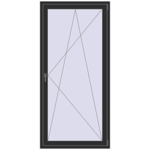 Buy Balcony doors 1000x2100 mm BALCONY DOOR REHAU EURO 70 ANTHRACITE_GREY_GLATT two-sided