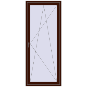 Buy Balcony doors 900x2200 mm BALCONY DOOR REHAU EURO 70 BLACK_CHERRY two-sided