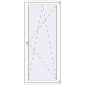 Buy Balcony doors 1000x2300 mm BALCONY DOOR REHAU SYNEGO RAL 9016 Traffic white two-sided