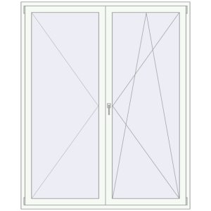 Buy Balcony doors 1770x2170 mm BALCONY DOOR REHAU SYNEGO RAL 9016 Traffic white two-sided