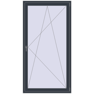 Buy Balcony doors 1100x2100 mm BALCONY DOOR REHAU SYNEGO ANTHRACITE_GREY_STRUKTURAL two-sided