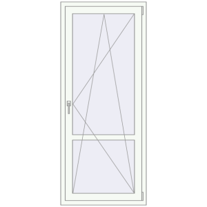 Zamów teraz Drzwi balkonowe 800x1900 mm BALCONY DOOR REHAU EURO 60 RAL 9016 Traffic white dwustronny