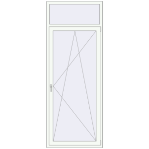 Buy Balcony doors 970x2500 mm BALCONY DOOR REHAU SYNEGO RAL 9016 Traffic white two-sided