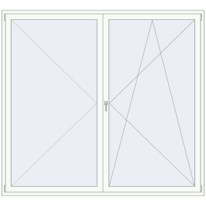 Buy Balcony doors 2350x2200 mm BALCONY DOOR REHAU EURO 70 RAL 9016 Traffic white two-sided