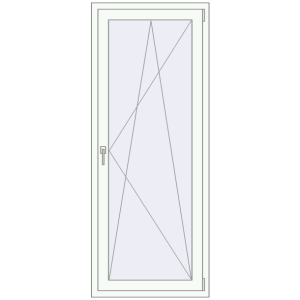 Buy Balcony doors 800x1900 mm BALCONY DOOR REHAU EURO 60 RAL 9016 Traffic white two-sided