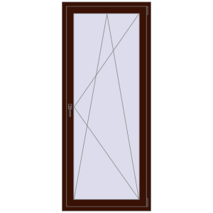 Buy Balcony doors 850x2000 mm BALCONY DOOR REHAU EURO 70 BLACK_CHERRY two-sided