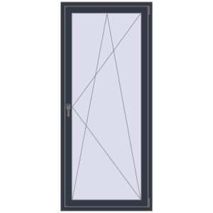 Buy Balcony doors 900x2100 mm BALCONY DOOR REHAU SYNEGO ANTHRACITE_GREY_STRUKTURAL two-sided