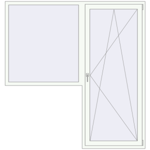 Drzwi balkonowe plastikowe 2000x2100 mm With left side window. Widok od środka Zamów teraz Drzwi balkonowe 2000x2100 mm BALCONY DOOR REHAU EURO 70 RAL 9016 Traffic white dwustronny