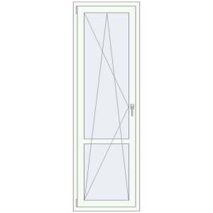 Buy Balcony doors 680x2140 mm BALCONY DOOR REHAU EURO 70 RAL 9016 Traffic white two-sided