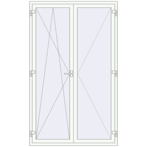 Zamów teraz Drzwi balkonowe 1350x2300 mm BALCONY DOOR REHAU EURO 70 RAL 9016 Traffic white dwustronny