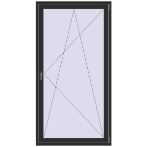 Buy Balcony doors 1100x2100 mm BALCONY DOOR REHAU SYNEGO ANTHRACITE_GREY_GLATT two-sided