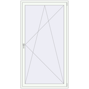 Buy Balcony doors 1200x2200 mm BALCONY DOOR REHAU SYNEGO RAL 9016 Traffic white two-sided